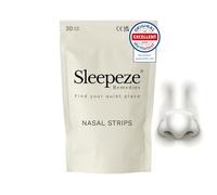 Sleepeze Remedies Tiras nasales grandes, transparentes (paquete de 30) Tiras nasales para dejar de roncar, antirronquidos, ayudas respiratorias antirronquidos para dormir