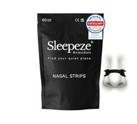 Sleepeze Remedies Tiras nasales grandes x60 Negro, nuevo diseño de envase, dispositivos antirronquidos, tiras nasales para respirar, dispositivos antirronquidos