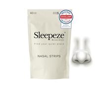 Sleepeze Remedies Tiras nasales grandes x60 transparentes, Tira nasal para dejar de roncar, Tiras para roncar para ayudarte a respirar por la nariz