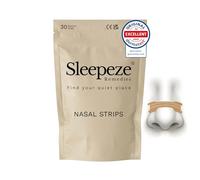 Sleepeze Remedies Tiras nasales medianas x30 Beige, nuevo diseño de envase, dispositivos antirronquidos, tiras nasales para respirar, dispositivos antirronquidos