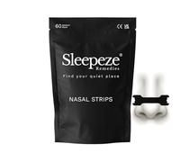 Sleepeze Remedies Tiras nasales medianas x60 Negro, nuevo diseño de envase, dispositivos antirronquidos, tiras nasales para respirar, dispositivo antirronquidos para hombres y mujeres
