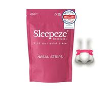 Sleepeze Remedies Tiras nasales medianas x60 rosa, nuevo diseño de envase, dispositivos antirronquidos, tiras nasales para respirar, dispositivo antirronquidos para hombres y mujeres