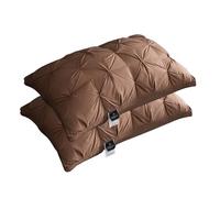 Sleephaven Pillow, Luxury Plush Soft Bed Pillows, 2025 New Ergonomic Design, Soft Support That Retains Shape, for Side, Back or Stomach Sleepers (2pcs,Coffee,High Pillow)