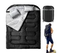 Sleeping Bag for 2 People - Warm Weather-Resistant Blanket Sack for Camping | Compact Travel Gear for Winter, Summer, Hiking, Backpacking, Outdoors, Women, Men & Cold-Climate Adventures