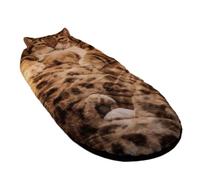 Sleeping Bag - Winter Thermal Plush Cover, Cute Cat Style Sleep Sack, 175x80cm Soft Insulated Wrap Blanket, Durable Washable Fabric Accessory Case Bedroll | For Women Men Travel Picnic School