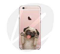 (Sleeping bear) Apple iPhone XS MAX Funda Carcasa,Pequeño Animal Perro Lindo De La Historieta(Pug) Patrón TPU Silicona Caso Funda Cover Carcasa+Cuerda de Seguridad-Barros amasados