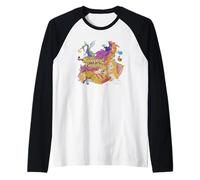 Sleeping Beauty Retro Movie Poster Camiseta Manga Raglan