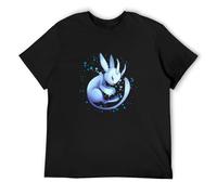 Sleeping Black Tshirt Ori and The Blind Forest Naru Gumo Kuro Game Homme T-Shirt Tees Pure Cotton Short Sleeve Size L