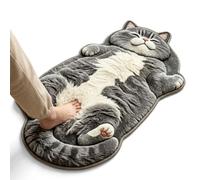 Sleeping Cat Rug Floor Mat, Large Carpet Cartoon Mats，A：40*60cm | Soft Faux Cashmere, Non-Slip Dotted Backing, Machine Washable, Cute Animal Area Rugs Gift for Bedside Entryway Bathroom