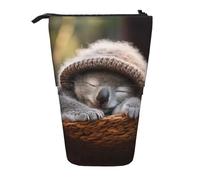 Sleeping Koala Cap - Estuche vertical retráctil para lápices, caja organizadora de oficina para adultos
