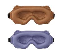 Sleeping Mask Block out Light Sleep For Eyes Soft Aid Eye For Travel Eyeshade Night Breathable Slaapmasker(Brown-Purple)