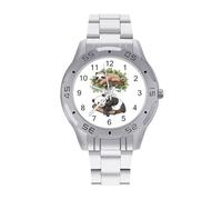Sleeping Panda and Sloth - Reloj de pulsera para hombre, de acero inoxidable, fácil de leer, para mujer