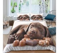 sleeping pet style Funda de Edredón Microfibra 3 Piezas Compuesto Impresión 3D Cierre de sleeping pet estilo Funda Edredon Fundas de Almohada Transpirable for niños y niñas Double（200x200cm）