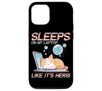 SLEEPS ON MY LAPTOP LIKE IT'S HERS Carcasa para iPhone 12/12 Pro