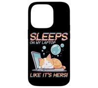 SLEEPS ON MY LAPTOP LIKE IT'S HERS Carcasa para iPhone 14 Pro
