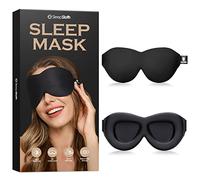 SleepSloth Antifaz para dormir, 3D contorneado 100% opaco, máscara para dormir con correa ajustable, venda nocturna para mujeres y hombres, máscara de ojos para dormir, negro