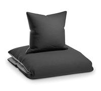 sleepwise Juego de ropa de cama de verano 140 x 200 cm, 2 piezas, respetuoso con el medio ambiente, suave, transpirable, no necesita planchado y no se arruga. Juego de funda nórdica