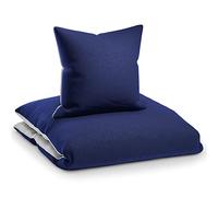 sleepwise Juego de ropa de cama de verano 140 x 200 cm, 2 piezas, respetuoso con el medio ambiente, suave, transpirable, no necesita planchado y no se arruga. Juego de funda nórdica