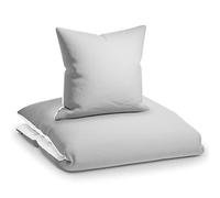 sleepwise Juego de ropa de cama de verano 140 x 200 cm, 2 piezas, respetuoso con el medio ambiente, suave, transpirable, no necesita planchado y no se arruga. Juego de funda nórdica