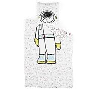 SLEEPWISE Juego de ropa de cama infantil 140 x 200, Certificado Eco-Tex 2 piezas de ropa de cama infantil, funda almohada 65 x 65 cm, Extrasuave microfibra niños juego de cama y cremallera, Astronauta