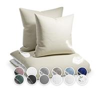 sleepwise Juego de sábanas Soft Wonder Juego de Funda Nordica Cama Individual, Lino Microfibra Oeko-Tex®, Fundas de Almohada y Edredón Lavables a Máquina, Hipoalergénicas, Ropa de Cama 155 x 200