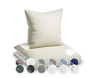 sleepwise Juego de sábanas Soft Wonder Juego de Funda Nordica Cama Individual, Lino Microfibra Oeko-Tex®, Fundas de Almohada y Edredón Lavables a Máquina, Hipoalergénicas, Ropa de Cama 135 x 200