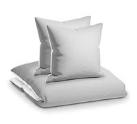 sleepwise Ropa de cama de verano 240 x 220 cm, 3 piezas, Öko-Tex, muy suave, transpirable, no necesita planchado y no se arruga. Juego de funda nórdica de microfibra suave con fundas