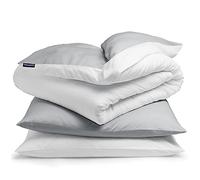 sleepwise Soft Wonder Juego de Funda Nordica Cama Individual, Ropa para Camas Lino Microfibra Oeko-Tex®, Fundas de Almohada y Edredón Lavables a Máquina, Hipoalergénicas, Ropa de Cama 155 x 200