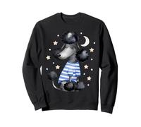 Sleepy Black Caniche Stars and Moon Dog Lover Pijama para Dormir Sudadera