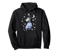 Sleepy Black Caniche Stars and Moon Dog Lover Pijama para Dormir Sudadera con Capucha