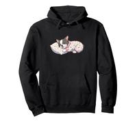 Sleepy Boston Terrier - Boston Bull Terrier Amante Dog Dad Sudadera con Capucha