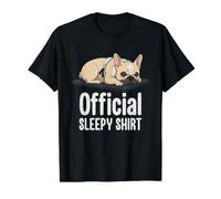 Sleepy Bulldog Francés Divertidos Amantes de Perros Hombres Mujeres Niños Camiseta gráfica económica, Hombre, Negro, S