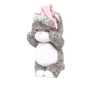 Sleepy Cat Plush Toy - Stuffed Animal Pillow For Children Adults Playtime | Soft Short Plush with PP Cotton Stuffing, 13.8 Inch Cuddly Doll, Decorative Cushion For Sofa Bed Chair Bedroom Car Home