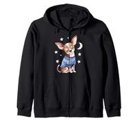 Sleepy Chihuahua Stars and Moon Dog Lover Pijama para Dormir Sudadera con Capucha