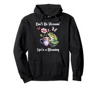 Sleepy Cute Frog Dont Be Stressin Lifes a Blessing Butterfly Sudadera con Capucha