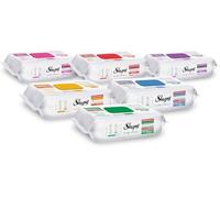 Sleepy Easy Clean Mix - Pack de 100 toallitas de limpieza para el hogar (1 lirio, 1 orquídea, 1 cereza, 1 azul, 1 verde, 1 amarillo