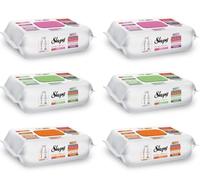 Sleepy Easy Clean Toallitas húmedas Pomelo, naranja y piña, 100 toallitas por paquete, aroma afrutado, toallitas húmedas, juego de 3/6 (6)