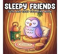 Sleepy Friends Cute and Cozy Coloring Book: Adorable Designs Made for Comfort, Joy, and Relaxing Creativity
