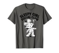 Sleepy Girl Social Club Cozy Pijama Humor Lindo Camiseta