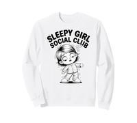 Sleepy Girl Social Club Cozy Pijama Humor Lindo Sudadera