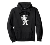 Sleepy Girl Social Club Cozy Pijama Humor Lindo Sudadera con Capucha