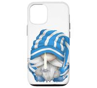 Sleepy GNOME Grandpa with Striped PJ and Candle Night Light Carcasa para iPhone 12/12 Pro
