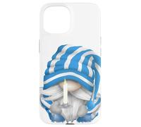 Sleepy GNOME Grandpa with Striped PJ and Candle Night Light Carcasa para iPhone 15