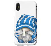 Sleepy GNOME Grandpa with Striped PJ and Candle Night Light Carcasa para iPhone X/XS