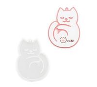 Sleepy Kitten - Molde de silicona para llavero de resina, manualidades y fabricación de joyas creativas con materiales de grado alimenticio