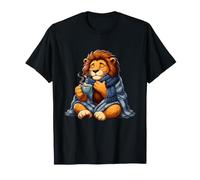 Sleepy Lion Warm Coffee Bufanda de Invierno Cozy Morning Camiseta