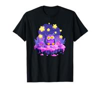 Sleepy Owl En Un Cielo Noche Estrellado Camiseta