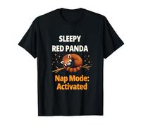 Sleepy Red Panda Modo de Siesta Activado Lindo Animal Vintage Camiseta