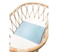 SLEEPY SILK - Funda de seda de morera para moisés, 25 Momme | No más manchas de bebé calvo o pérdida de cabello recién nacido | Hipoalergénica y perfecta para pieles sensibles | azul cielo