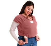 SleepyWrap Fular portabebé para recién nacidos - Porta bebés manos libres, Fular porteo elastizado y ergonómico, Marsupio bebé liviano para niños de entre 3 y 15 kilos (rosa)